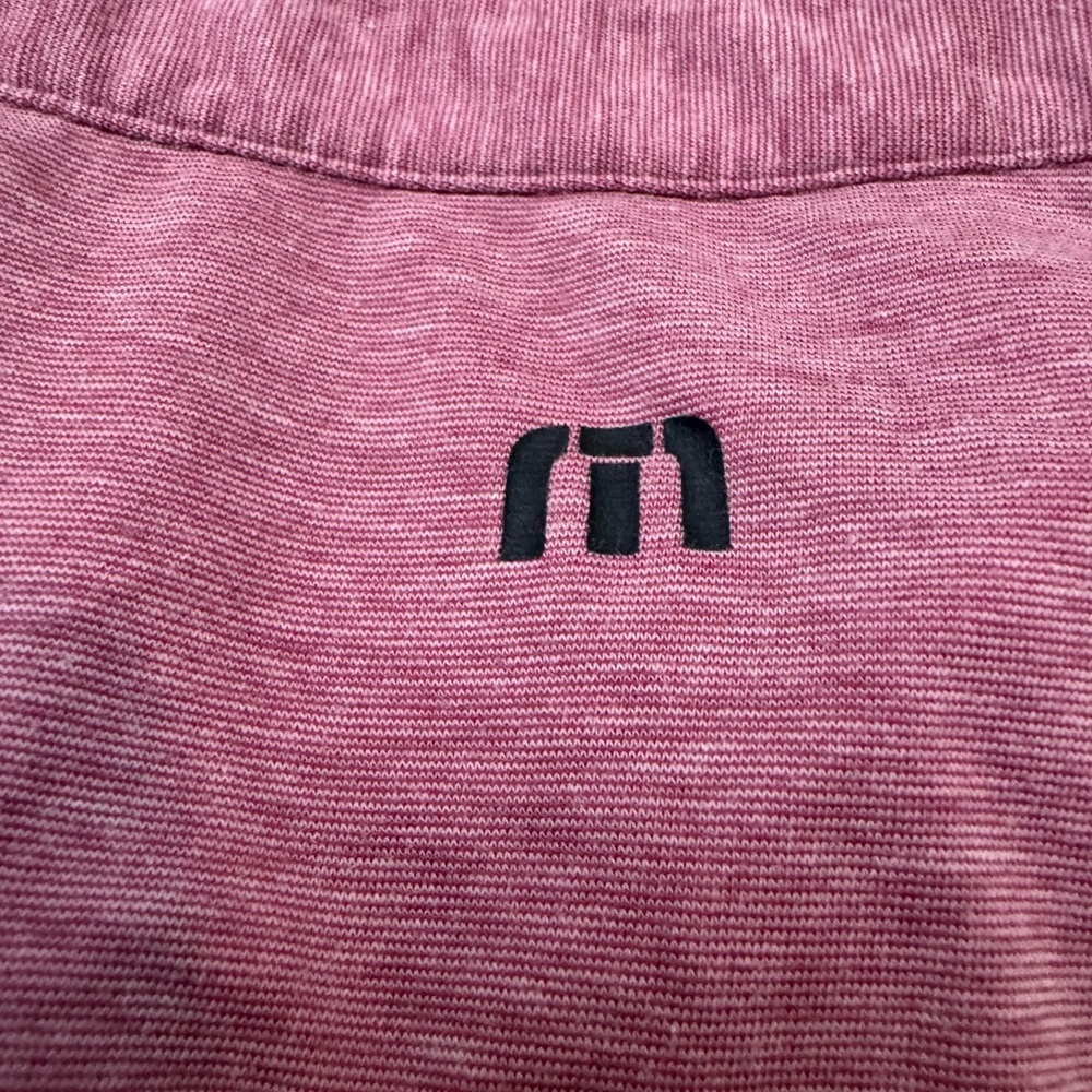 Travis Mathew Golf Light Red Polo Shirt Mens Tatum Ranch Golf Club Performance M - Picture 7 of 9